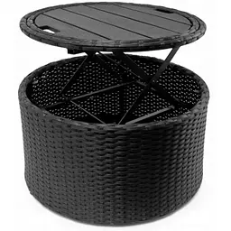 Садові меблі Outtec Round Lounge Chairs чорно-графітові - мініатюра 5