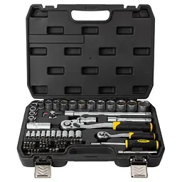 Набір насадок торцевих і біт Sigma 1/4", 1/2" 72 шт CrV mid (6003741) - мініатюра 2
