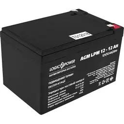Батарея до ДБЖ LogicPower LPM 12В 12Ач (6550) - мініатюра 1
