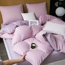 Постільна білизна двоспальна Colorful Home Ранфорс 20423 180х220 см пудрове