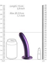 Фалоімітатор Ouch! Smooth G-Spot Dildo 6'' 14.5 см (фіолетовий) - мініатюра 10