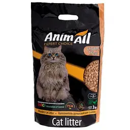 Деревний наповнювач AnimAll для котів 3 кг
