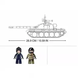 Конструктор M38-B1135 SLUBAN "Танк" 27см 1:35 3в1 604дет фігурки в коробці (6903317537501) - мініатюра 4