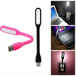 Usb лампа для ноутбука гнучка світильник від повербанка рожевий 1.2W 169х18мм лампа для клавіатури - мініатюра 2