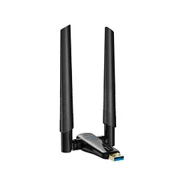Бездротовий USB Wi-Fi адаптер Pix-Link AX1800 LV-UAX04, 2.4 / 5 GHz чорний (17961) - мініатюра 2