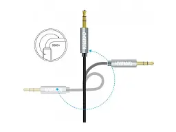 Кабель Choetech AUX 3.5 - 3.5 TRS 1.2 м Black (AUX002) - мініатюра 4