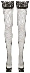Панчохи Cottelli Legwear Hold-up Net, 4 (чорний) - мініатюра 4