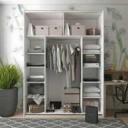 Шафа-купе Doros G-Caiser Білий/Білий 1 ДСП / 1 Дзеркало 180х60х240 (42005028) - мініатюра 2