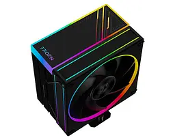 Кулер для процесора ID-Cooling FROZN A410 ARGB, Black, 120 мм, 4 теплових трубок, алюміній/мідь, 500±200 ~ 2000±10% RPM, 29.85dB(A) Max, Intel: 1851, 1700, 1200, 115x, AMD: AM4/AM5, 152х75х120 мм, 4-pin PWM, ARGB, до 220 Вт - мініатюра 2