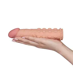 Насадка на член Pleasure X-Tender Penis Sleeve Flesh 2 LOVETOYS 66-LV1054 99086 - мініатюра 4