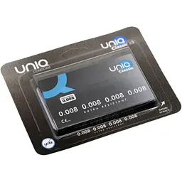 Упаковка презервативів Uniq Classic 0.008 мм ультратонкі для максимального комфорту 3 шт. - мініатюра 2
