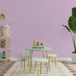 3D панель Sticker Wall самоклеюча 700x770x3мм цегла Світло-фіолетова 015-3 SW-00000574 - мініатюра 5