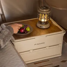 Складаний контейнер для зберігання з ручками Naturehike Lingyue R CNK2550XB017, 25 л, світло-бежево-сірий - миниатюра 10