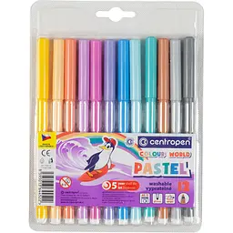 Фломастери "Centropen" 12 кол. /7550/12 TP/ ПАСТЕЛЬНІ (1/24)