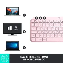 Клавіатура Logitech MX Keys Mini Rose (920-010500) [78339] - мініатюра 5