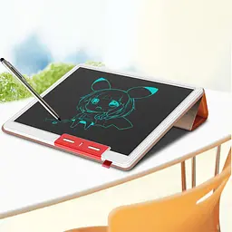 Планшет для малювання LCD color blocked 10,1 дюймів with leather case Brown / Dark Brown - мініатюра 2