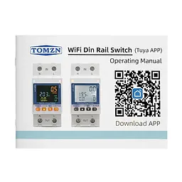Розумний автоматичний вимикач з Wi-Fi (Tuya) TOMZN TOVA-63T 63A colorful display з моніторингом енергоспоживання, захисним реле напруги та захистом від витоку струму (51-00139) - мініатюра 9