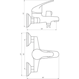 Змішувач для ванни Globus Lux Solly GLSO-0102N - мініатюра 6