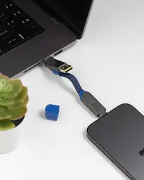 Кабель Rolling Square 6in1 inCharge X 100W, синій (X02WR) - мініатюра 5
