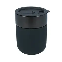 Кавові чашки з кришками Cute Travel Mugs з захисним силіконовим чохлом Olive 295 мл - мініатюра 5