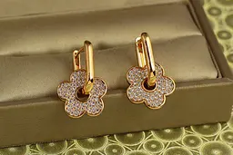 Сережки Xuping Jewelry Медуниця зйомна підвіска 2,1 см золотисті