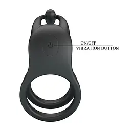 Эрекционное кольцо Pretty Love Goodwin Vibrating Double Penis Ring BI-210222 103652 - миниатюра 3