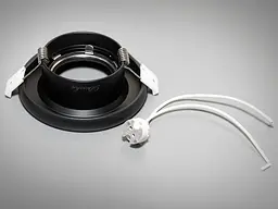 Точковий світильник вбудований MR16 Diasha PR-10-BK Aluminium, 40W, чорний, сучасний стиль для коридору, вітальні, кухні, офісу - мініатюра 3