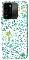TPU чохол Demsky Dino pattern для TECNO Spark 8C