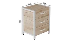 Тумба універсальна Ferrum-decor Вів'єн 3 50x41x40 білий ДСП Дуб Сан-Марино 16мм (FRD-104192) - мініатюра 2