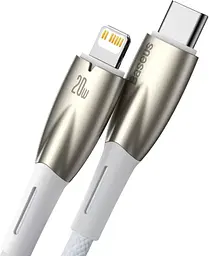 Кабель Baseus Glimmer Series Fast Charging Cable Type-C to Lightning 20W 1m CADH000002 White - мініатюра 2