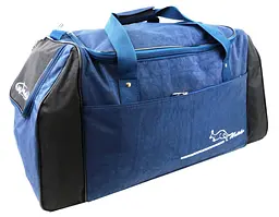 Сумка спортивна Wallaby з нейлону 59 л 48×32×28 см Синя з чорним - мініатюра 3