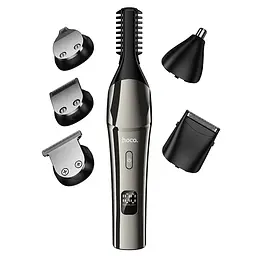 Машинка для стрижки HOCO HP26 600 mAh. IPX6. Multi-function electric clipper grooming set Metal Gray (6942007672771) - мініатюра 3