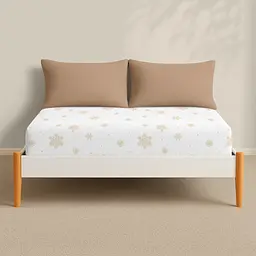 Простирадло на резинці фланель 160х200х30 SNOWFLAKES GOLD COSAS (4822052475904) - мініатюра 3