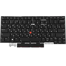 Клавіатура для ноутбука LENOVO (ThinkPad: X1 Yoga 8th Gen) rus чорний без фрейму підсвічування клавіш