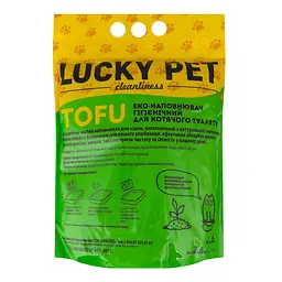 Уцінка. Наповнювач для котячого туалету Lucky Pet тофу з ароматом зеленого чаю 6 л - мініатюра 2