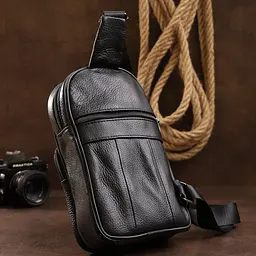 Чоловіча шкіряна сумка через плече Vintage 17х26х7 см 000168383 - мініатюра 8
