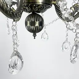 Підвісна кришталева люстра Crystal Life у бронзовому корпусі на 3 лампи Line.F 11549/3 - мініатюра 2