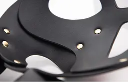 Маска БДСМ для рольових ігор Міккі 7418 20х24 см чорна з червоним - мініатюра 2