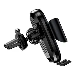 Автомобільний тримач холдер із БЗУ Baseus Wireless Charger Smart Car Mount Cell Phone Holder SUGENT-ZN01 Black - мініатюра 2