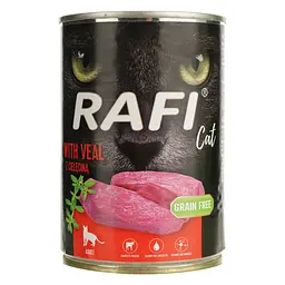Вологий корм для котів Dolina Noteci Rafi cat з телятиною, 400 г (DN240-394563) - мініатюра 2