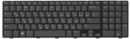 Клавіатура для ноутбука Dell Inspiron (3721, 5721, 3737, 5737) Чорна, (Чорна рамка)