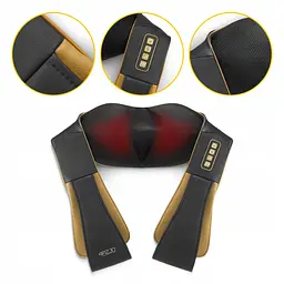 Накидка-масажер 4FIZJO Shiatsu Pro+ для шиї та спини Black/Gold (P-5907739312358) - мініатюра 2