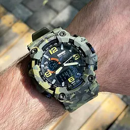 Наручний годинник чоловічий 1520CMGN Green Camo. Skmei acs0030702 - мініатюра 3