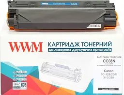 Картридж тон. WWM для Canon FC-128/230/310/330 аналог E16 Black ( 2000 ст.) (CC08N) - мініатюра 1