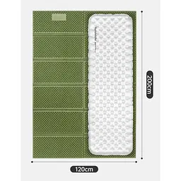 Килимок складаний подвійний IXPE Naturehike CNK2450WS044, алюмінієва плівка, 200x120х1,8 см, оливковий зелений