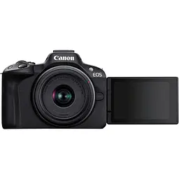 Бездзеркальний фотоапарат Canon EOS R50 Creator Kit RF-S 18-45mm f4.5-6.3 IS STM Black [5811C036] [140465] - мініатюра 4