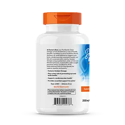 Риб'ячий жир омега-3 Doctor's Best Purified & Clear Omega 3 Fish Oil with Goldenomega 120 капс - мініатюра 3