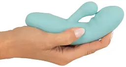 Вібратор-кролик Cuties Mini Rabbit Softies 15.5 см (бірюзовий) - мініатюра 14