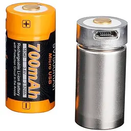 Акумулятор Fenix 16340 700 UP mAh Li-ion micro usb зарядка - мініатюра 2