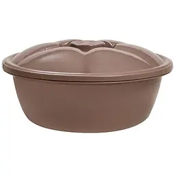 Миска Stars Plast кругла з кришкою 7 л какао (94033/как)